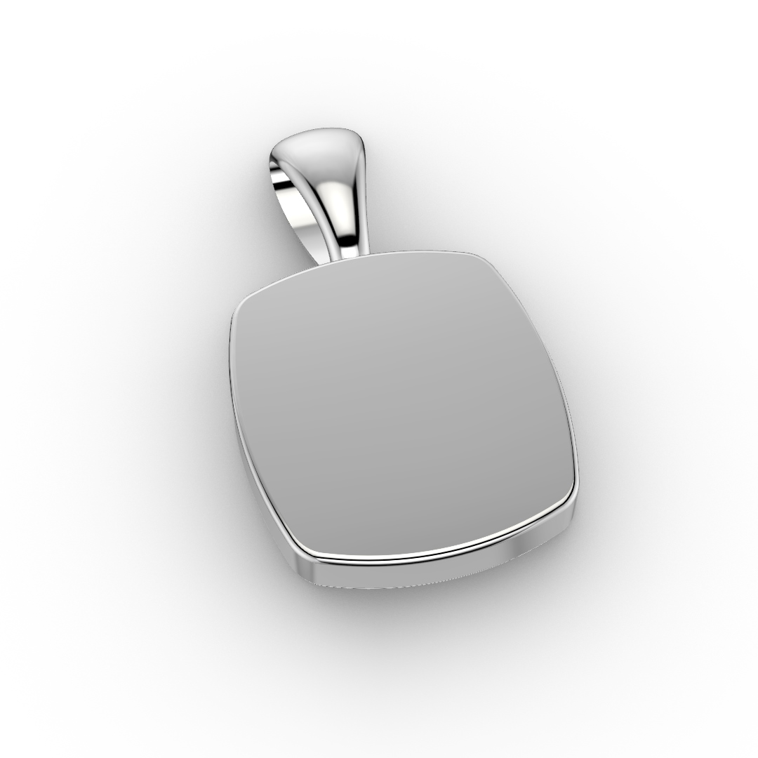 WHITE GOLD RECTANGULAR PENDANT – WatchScout